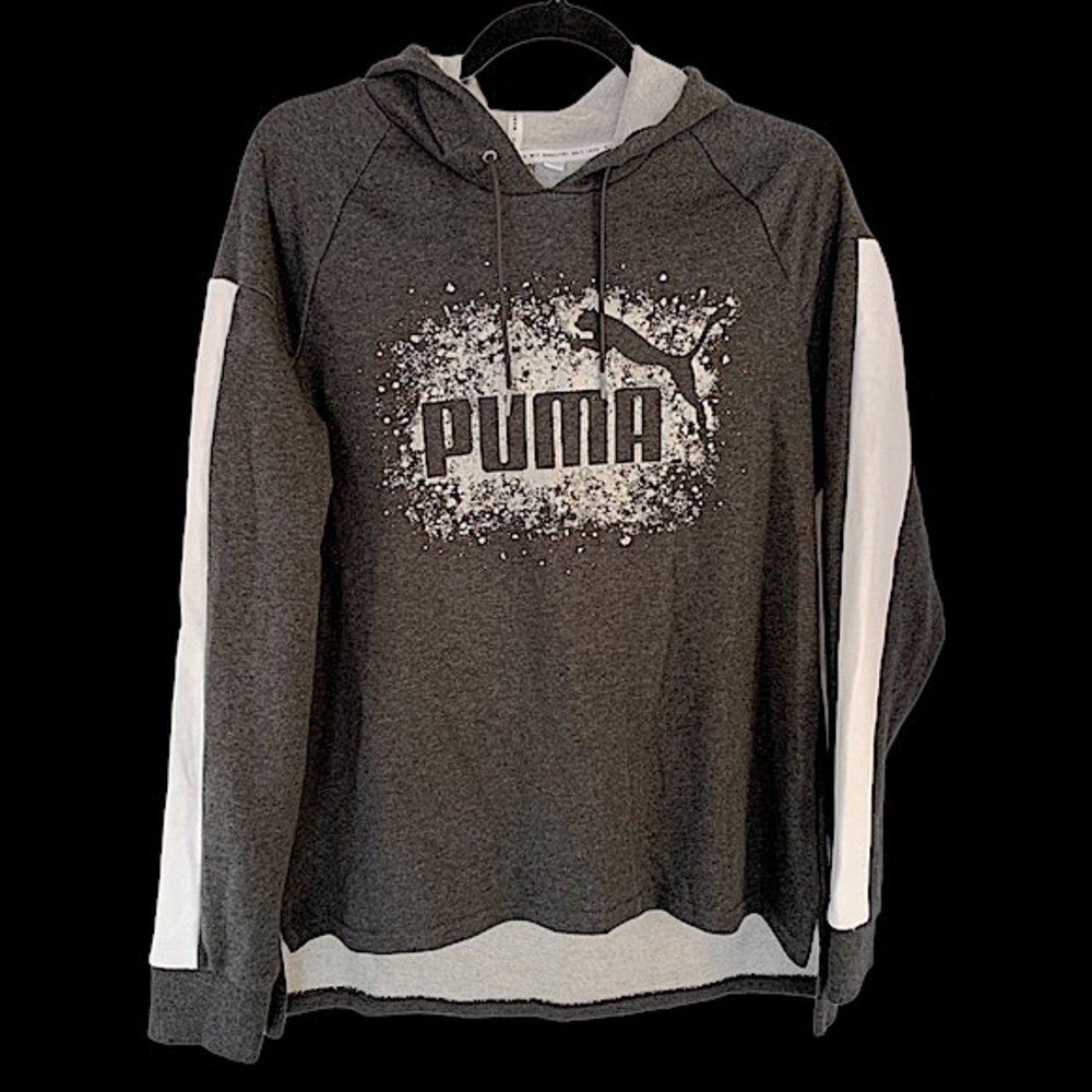 Puma Glitz Charcoal Stripes Hoodie